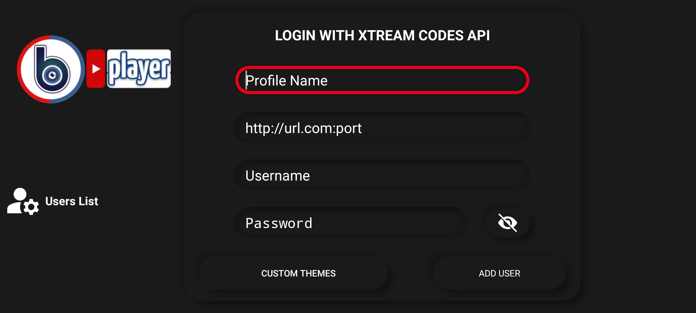 Home IPTV Blink Player