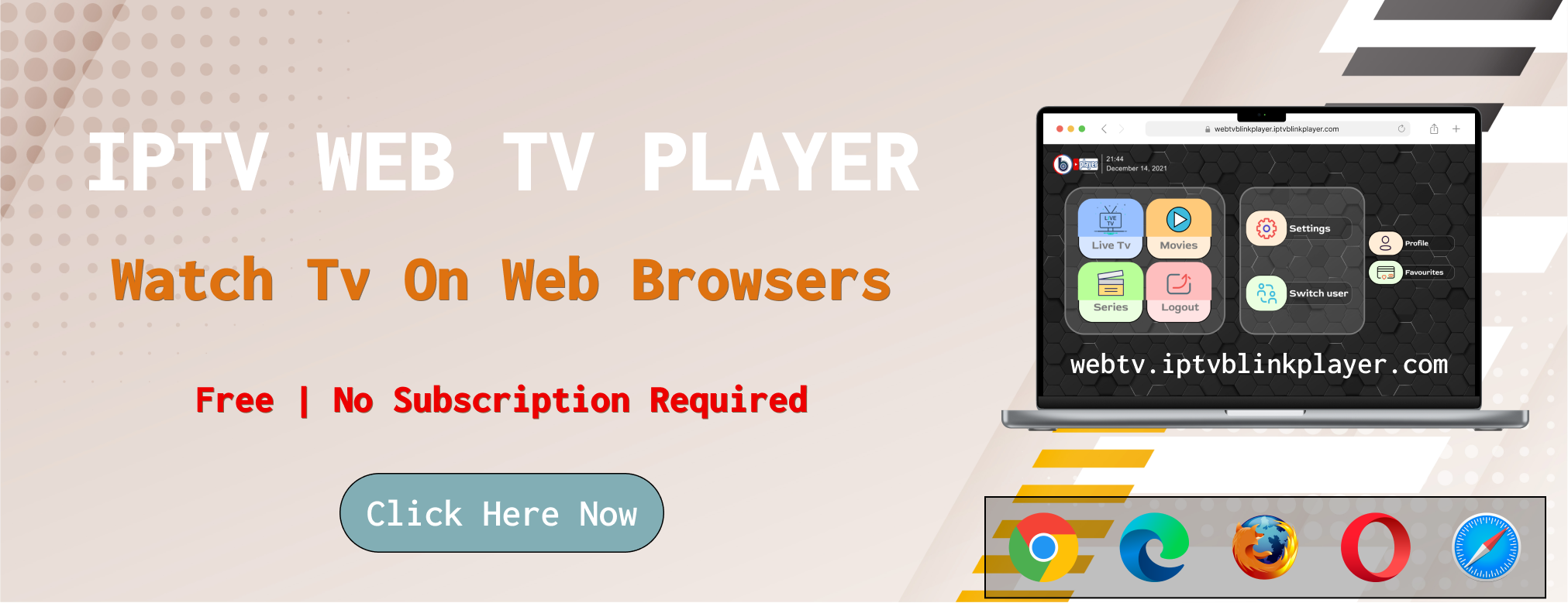 Blink Iptv Web tv player | Click Here Now